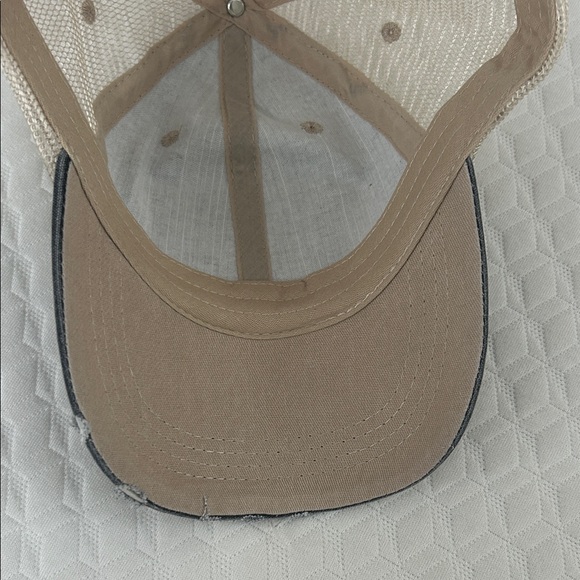 Black and Tan Trucker Hat with Patch - Picture 4 of 5